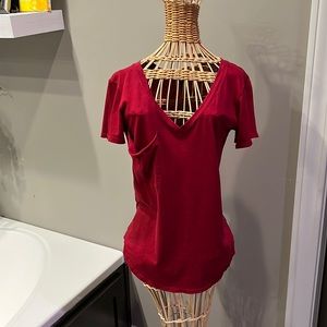 Bobi T-shirt Brick Red Droopy pocket